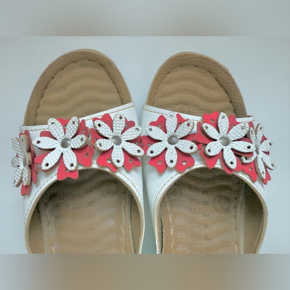 Floral Orthopaedic Slippers - Size 38 worn once indoor - Picture 3 of 8